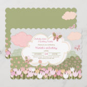 Tulpen en buikvliegen kaart (Voorkant / Achterkant)