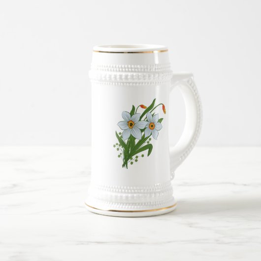 Tulpen en Daffodils Flowers Bierpul (Voorkant rechts)