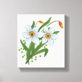Tulpen en Daffodils Flowers Canvas Afdruk (Voorkant)