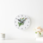Tulpen en Daffodils Flowers Clockface 1 Black Ronde Klok (Huis)