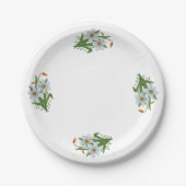 Tulpen en Daffodils Flowers Design 1 Papieren Bordje (Voorkant)