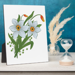 Tulpen en Daffodils Flowers Fotoplaat