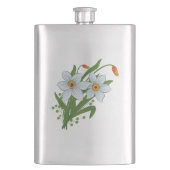 Tulpen en Daffodils Flowers Heupfles (Voorkant)