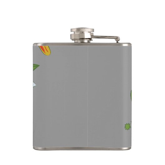 Tulpen en Daffodils Flowers Heupfles (Achterkant)