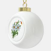 Tulpen en Daffodils Flowers Keramische Bal Ornament (Rechts)