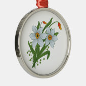 Tulpen en Daffodils Flowers Metalen Ornament (Rechts)