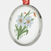 Tulpen en Daffodils Flowers Metalen Ornament (Links)