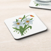 Tulpen en Daffodils Flowers Onderzetter (Linkerzijde)