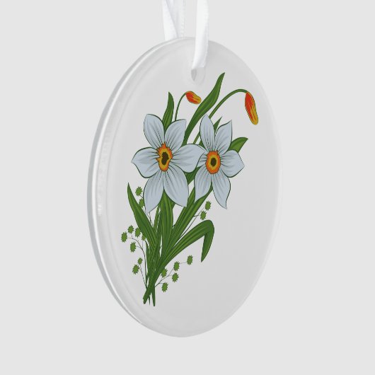 Tulpen en Daffodils Flowers Ornament (voorkant)