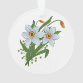 Tulpen en Daffodils Flowers Ornament (achterkant)