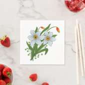 Tulpen en Daffodils Flowers Servetten (Insitu)