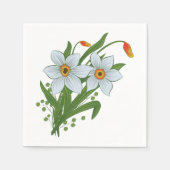 Tulpen en Daffodils Flowers Servetten (Voorkant)