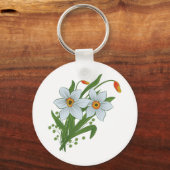 Tulpen en Daffodils Flowers Sleutelhanger (Voorkant)