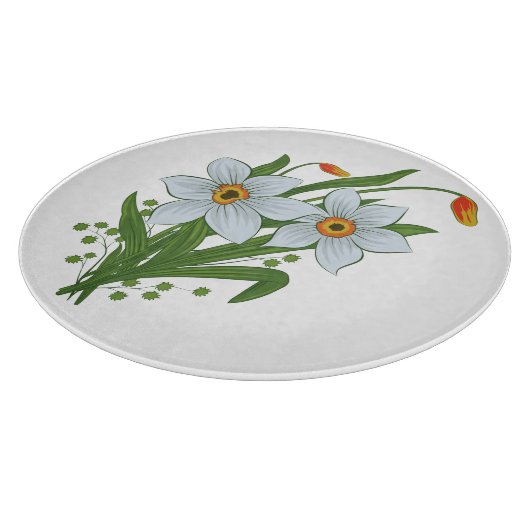 Tulpen en Daffodils Flowers Snijplank (Hoek)