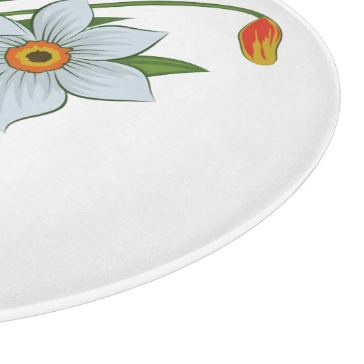 Tulpen en Daffodils Flowers Snijplank (Hoek)