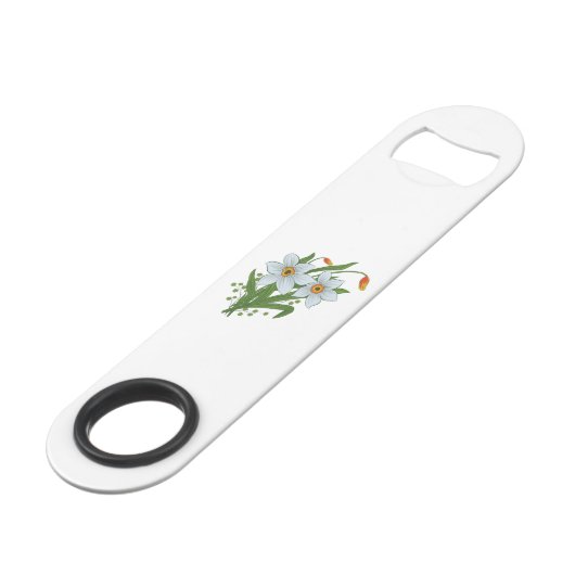 Tulpen en Daffodils Flowers Speed Flessenopener (Achterkant Gekanteld)