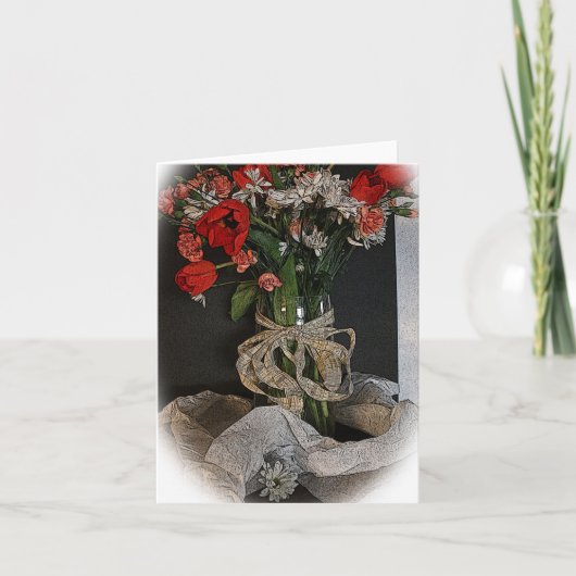 Tulpen en Daisies Kaart (Voorkant)