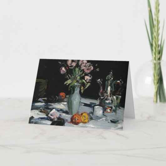Tulpen en een koffiepot | Samuel John Peploe Kaart (Voorkant)