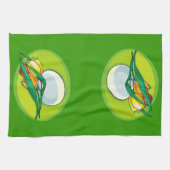 Tulpen en Ei Groen Theedoek (Horizontaal)