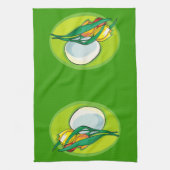 Tulpen en Ei Groen Theedoek (Verticaal)