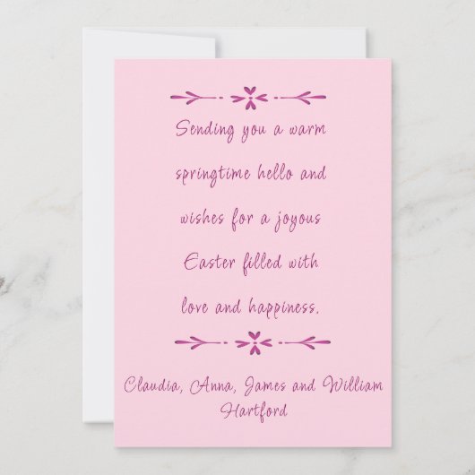  Tulpen en Elegant Kant Foto Pasen Kaart (Achterkant)