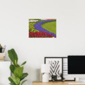 Tulpen en grafiethyacinth en daffodiltuin; poster (Thuiskantoor)