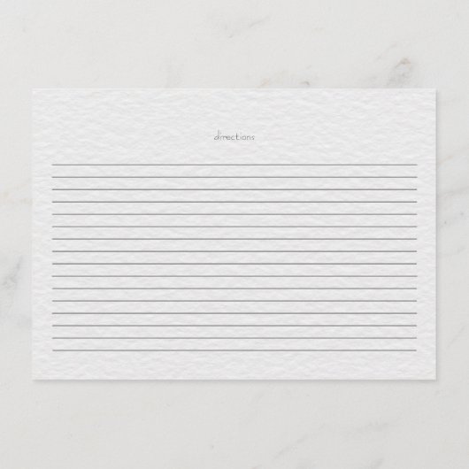 Tulpen en groen bruids douche recept kaart (Achterkant)