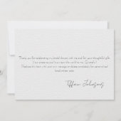 Tulpen en groen bruidsdouche bedankkaart (Achterkant)