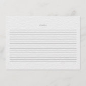 Tulpen en groen bruidsdouche recept kaart (Achterkant)