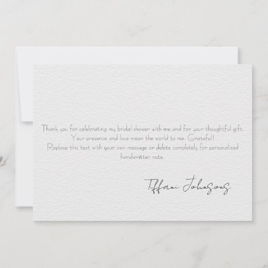 Tulpen en groen Vrijgezellenfeest dank u kaart (Achterkant)