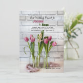 Tulpen en Hyacint Uitnodiging (Staand voorkant)