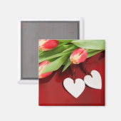 Tulpen en kunstmagneet magneet (Voorkant / Achterkant)