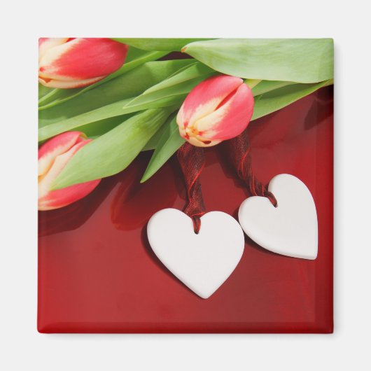 Tulpen en kunstmagneet magneet (Voorkant)