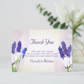 Tulpen en Lavendel Dankkaartjes Bedankkaart (Staand voorkant)