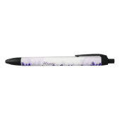 Tulpen en lavendel, Floral Zwarte Inkt Pen (Bovenkant)