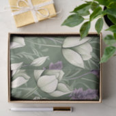 Tulpen en lavendel op groen tissuepapier (Geschenk)