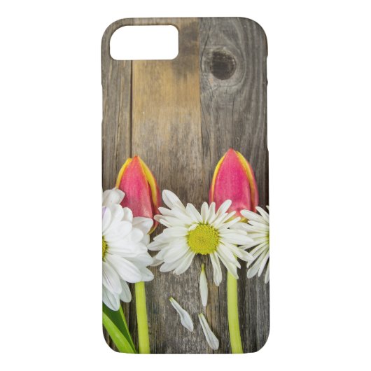 tulpen en lijm op hout Case-Mate iPhone case (Achterkant)