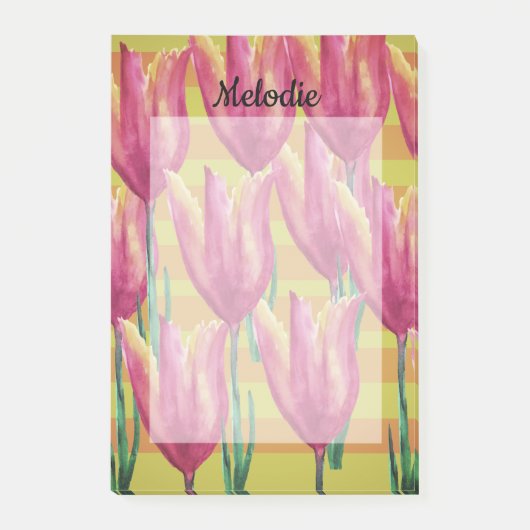 Tulpen en lijnen Post-It Notities Post-it® Notes (Voorkant)