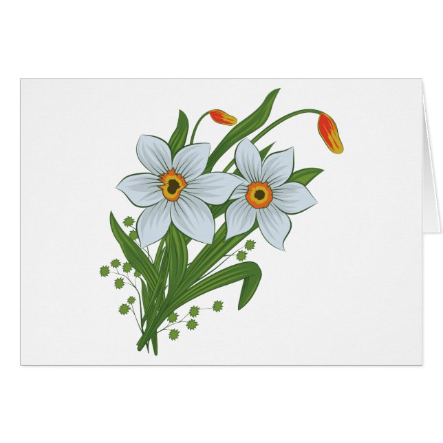 Tulpen en Narcissen Bloemen (Voorkant Horizontaal)