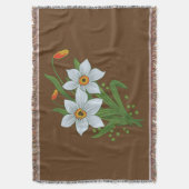 Tulpen en narcissen bloemen deken (Voorkant Verticaal)