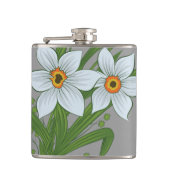 Tulpen en Narcissen Bloemen Heupfles (Voorkant)