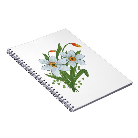 Tulpen en Narcissen Bloemen Notitieboek (Rechterzijde)