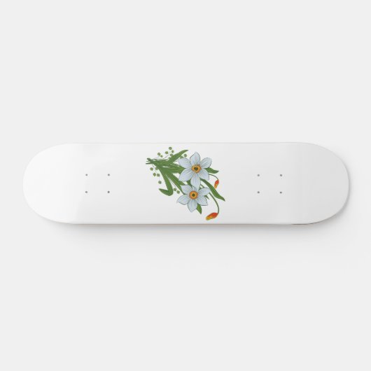 Tulpen en Narcissen Bloemen Persoonlijk Skateboard (Horizontaal)