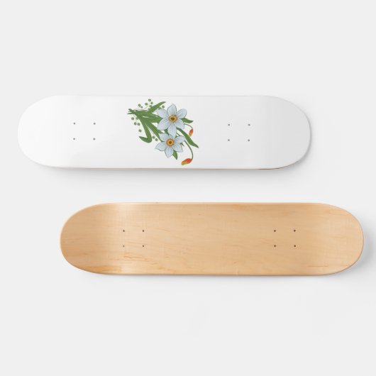Tulpen en Narcissen Bloemen Persoonlijk Skateboard (Horizontaal)
