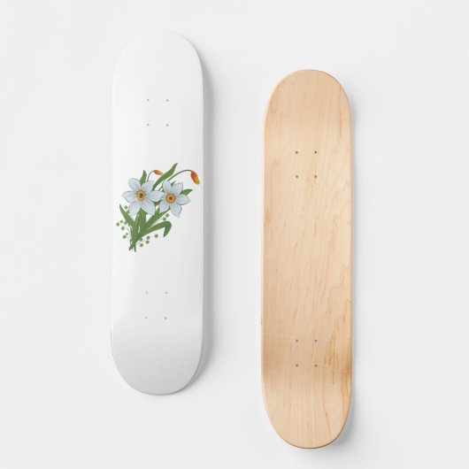 Tulpen en Narcissen Bloemen Persoonlijk Skateboard (Voorkant)