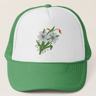 Tulpen en narcissen bloemen trucker pet