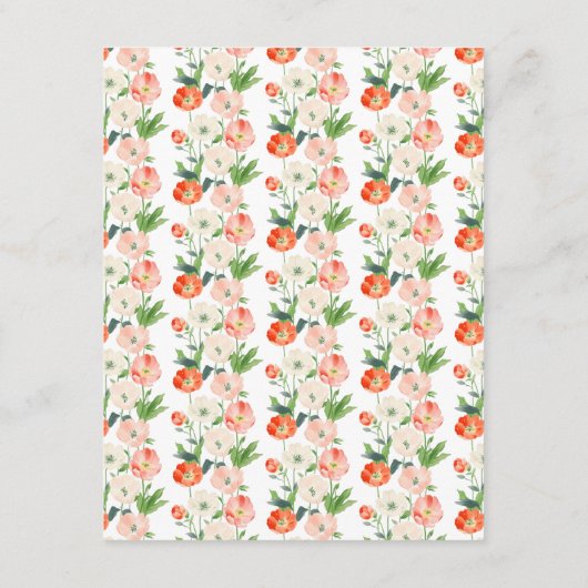 Tulpen en narcissen lente bruiloft informatiekaartje (Achterkant)