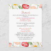 Tulpen en narcissen lente bruiloft informatiekaartje (Voorkant)