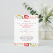 Tulpen en narcissen lente bruiloft informatiekaartje (Staand voorkant)