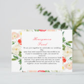 Tulpen en narcissen lente bruiloft informatiekaartje (Staand voorkant)